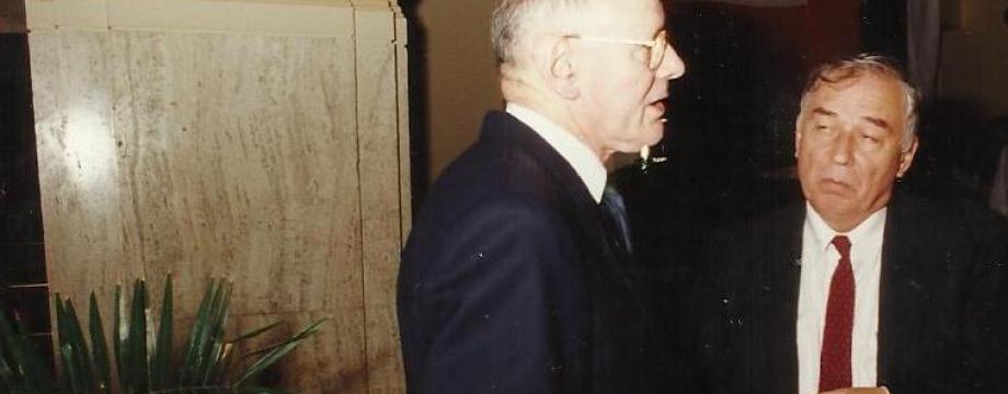 Le premier ambassadeur français en République slovaque PERRIN Michel et l´attaché commercial Jean-Marie SCHOTT